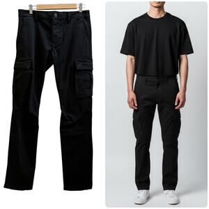 J Brand Men’s Black Articulated Knees Cargo Twill Slim Pant Size 31 Streetwear